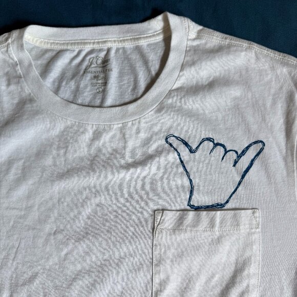 J. Crew "Hang Loose" Essential Tee Shirt large $48 - Picture 1 of 3